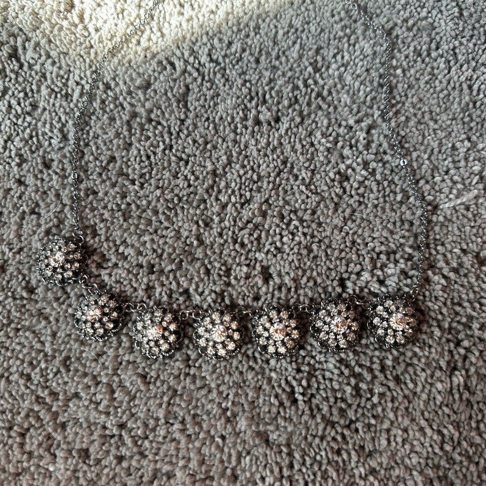 Elegant Silver Beaded Necklace from JCrew